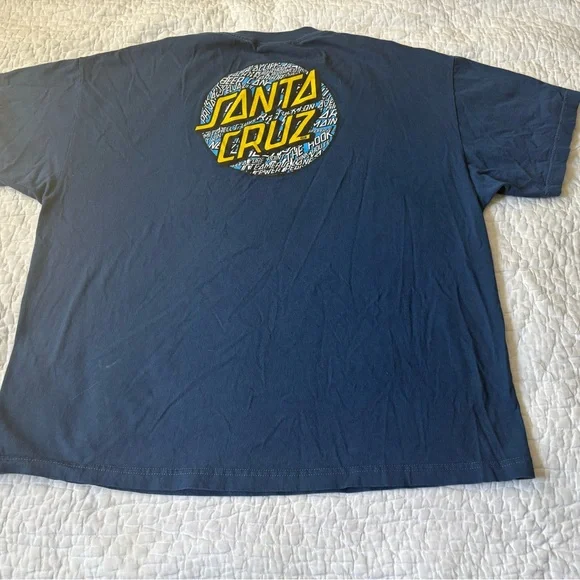 Santa Cruz Skateboards Navy Tee with Logo - Picture 2 of 6